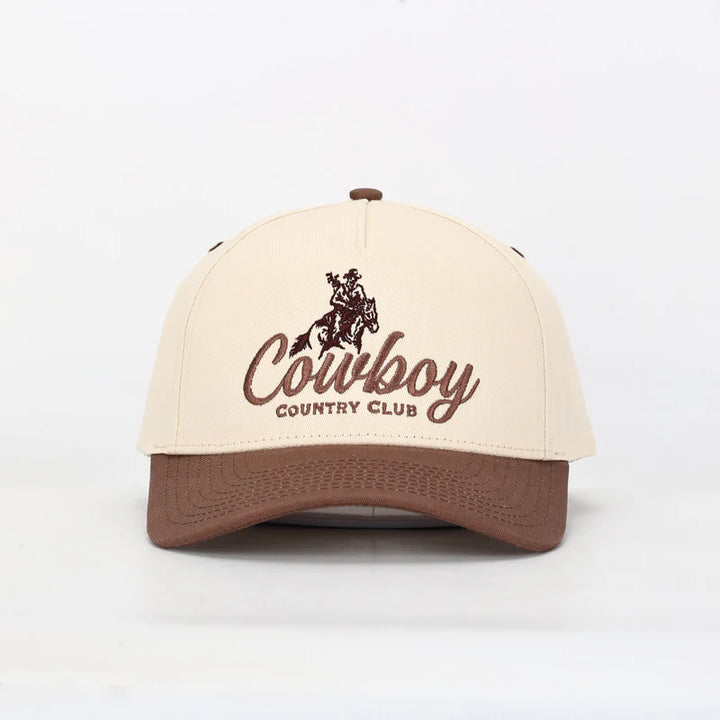 Cowboy Country Club | Rodeo Golfer Cap | Brown