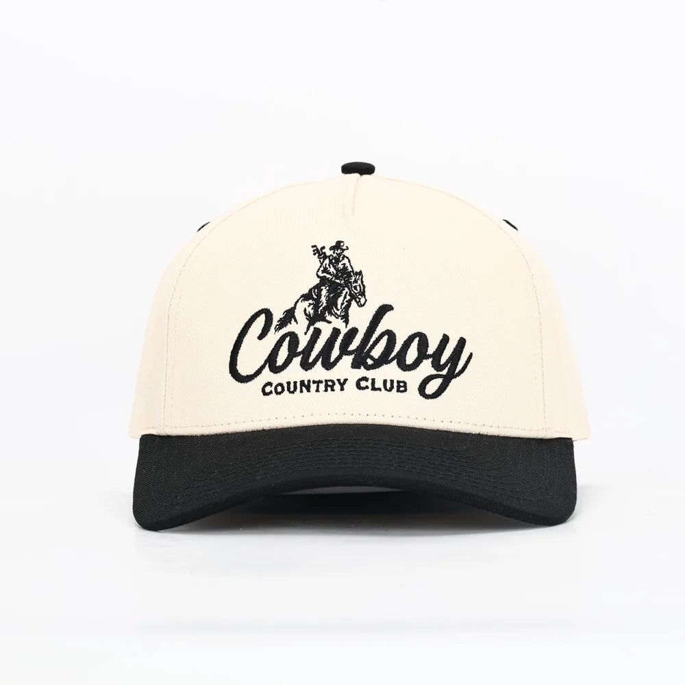 Cowboy Country Club | Rodeo Golfer Cap | Black