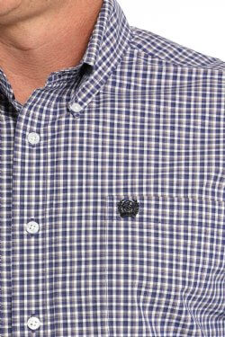 Cinch | Classic Purple Plaid LS Shirt Close Up