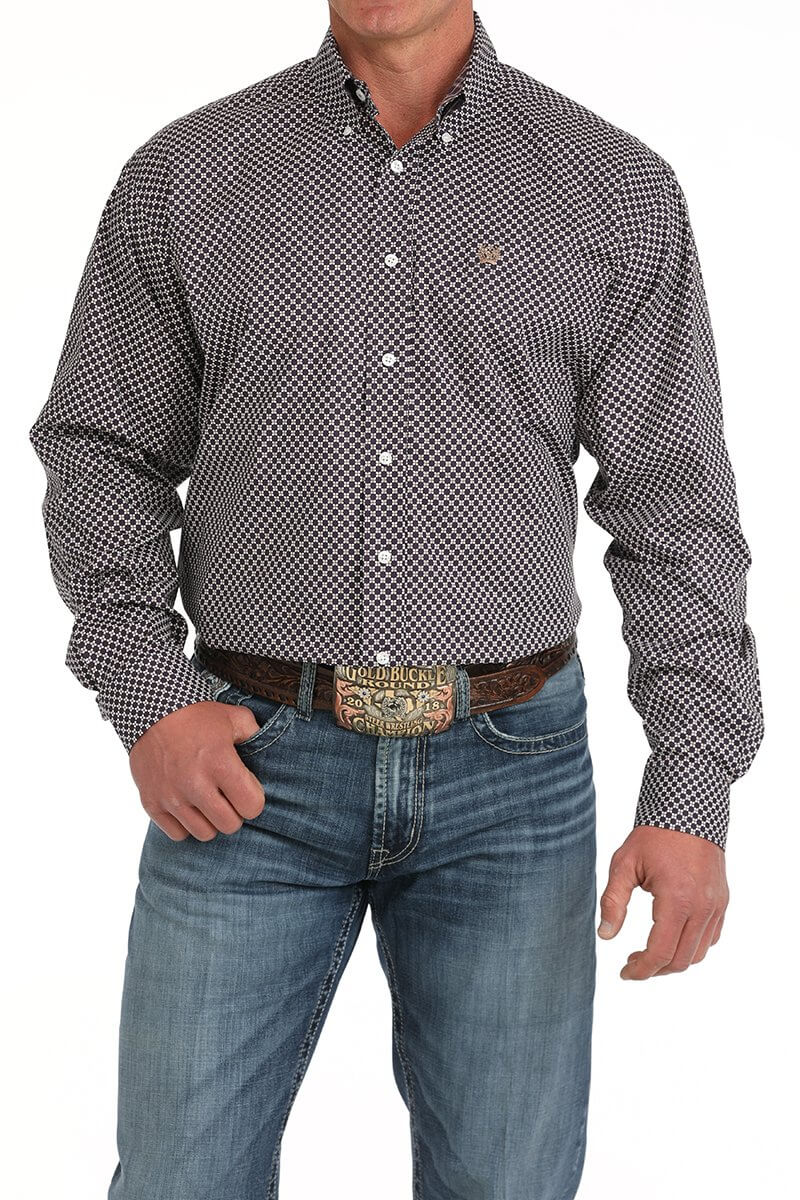 Cinch | Classic Floral Print Button Down LS Shirt 