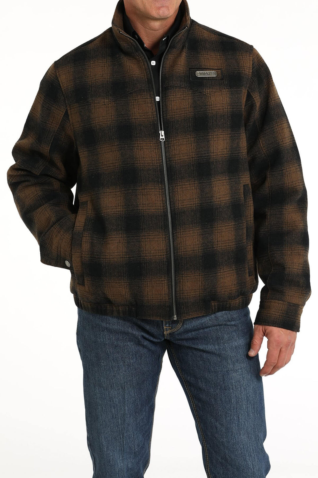 Cinch | Brown Plaid Concealed Carry Trucker Jacket