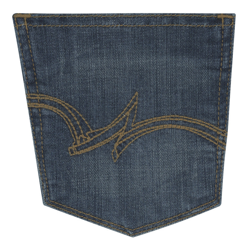 pocket detail Wrangler | Medium Stone Boot Cut Jean