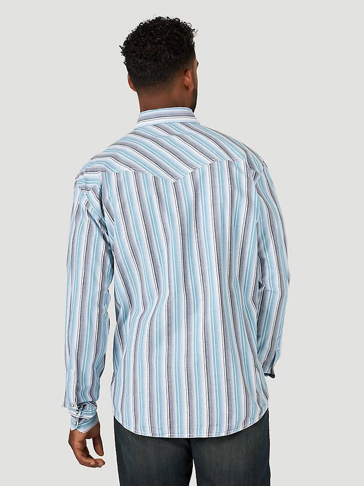 Wrangler | 20X Competition Blue Stripe LS Shirt