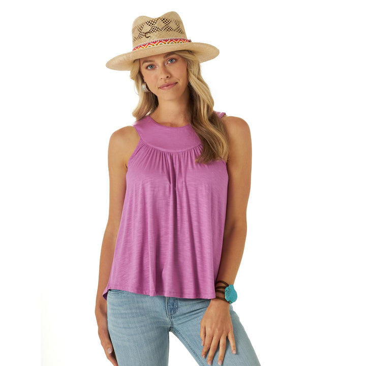 Wrangler | Ladies Purple Bib Tank Essential Shirt