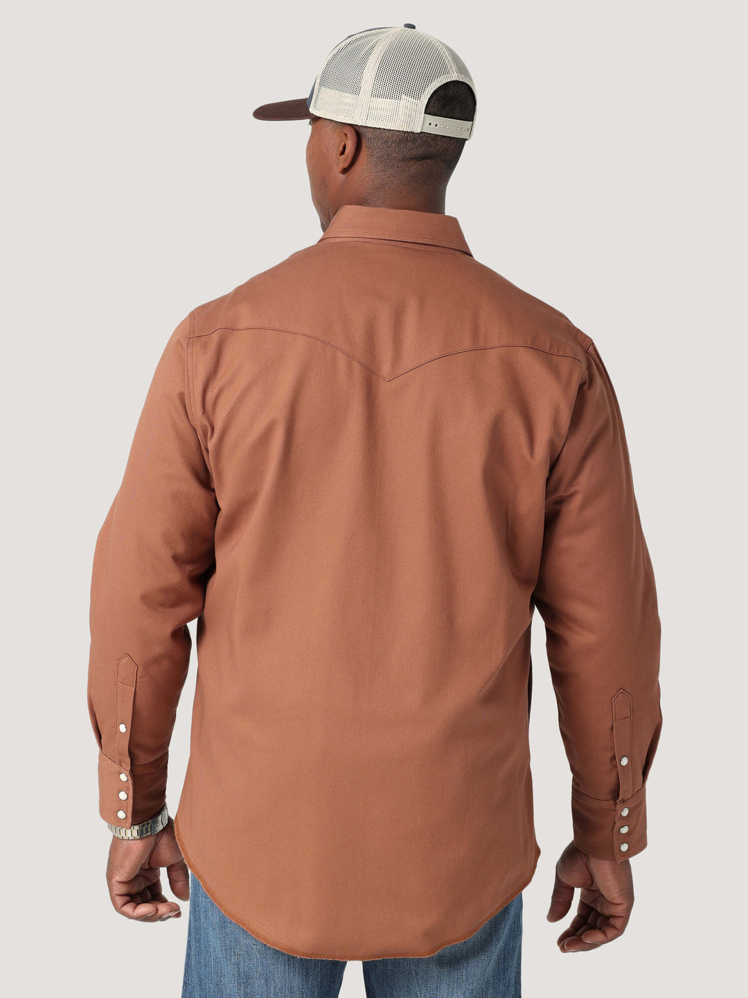 Wrangler | Brown Flannel Lined Workshirt