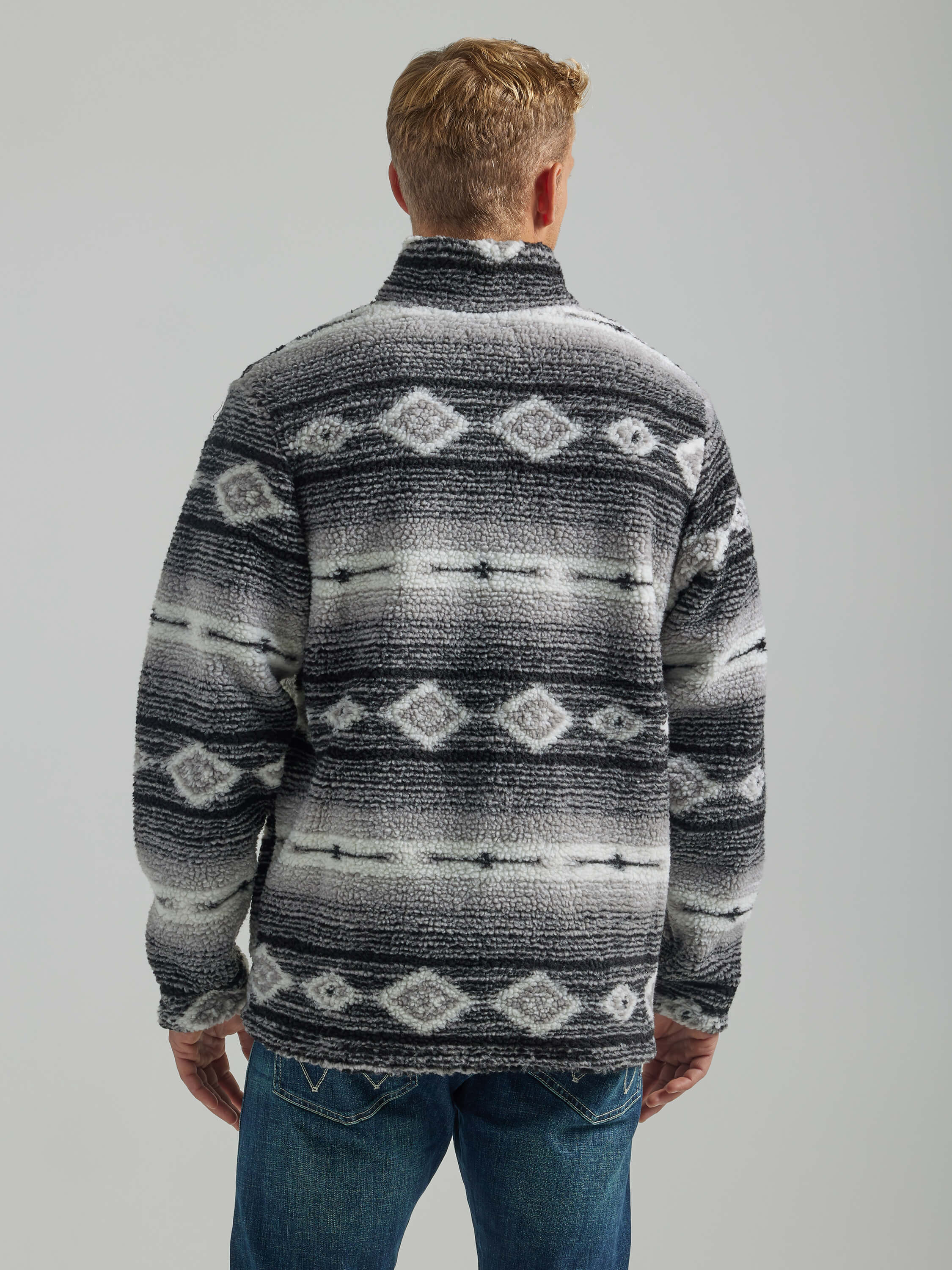 Mens western sherpa online pullover