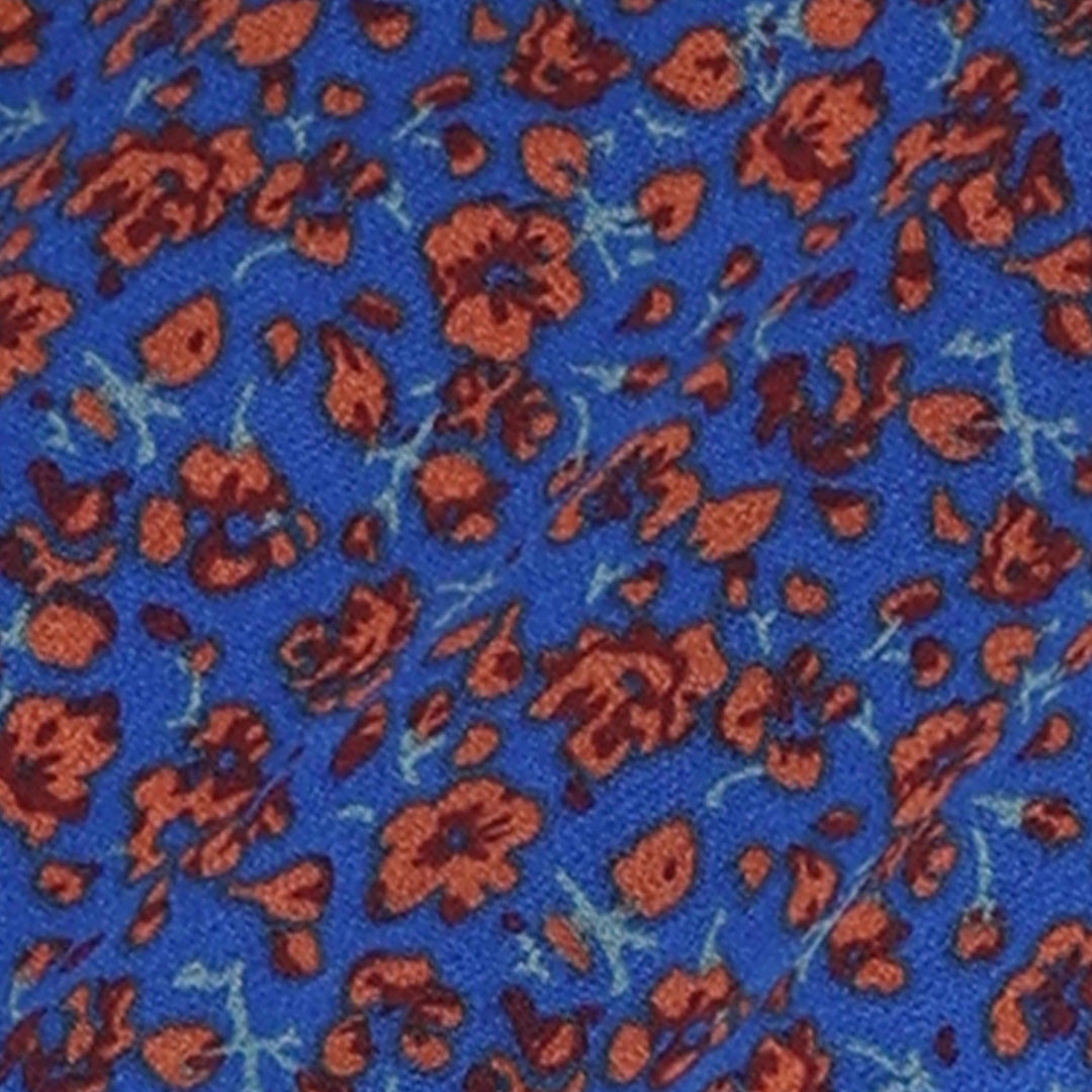 Wrangler | Retro Premium Modern Fit Blue Small Floral Print LS Snap Shirt