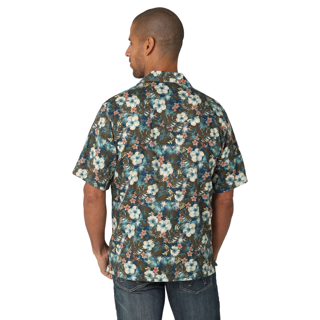 full back Wrangler | Coconut Cowboy Green Floral SS Shirt