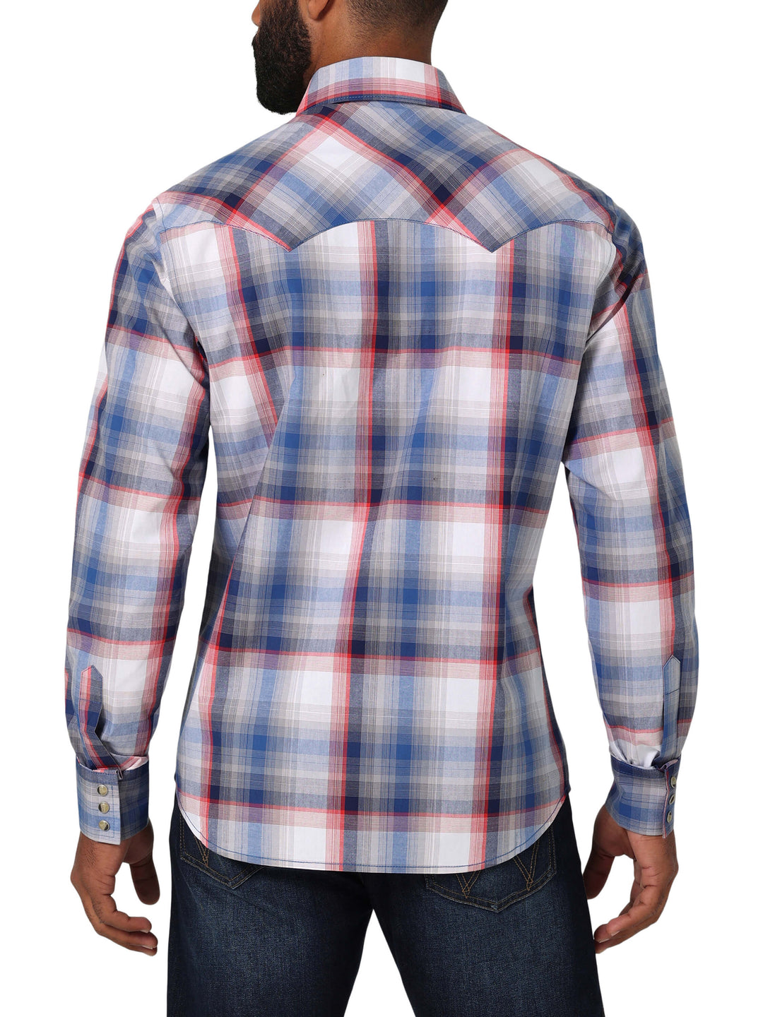 back view Wrangler | Retro® Modern Fit Multi LS Shirt