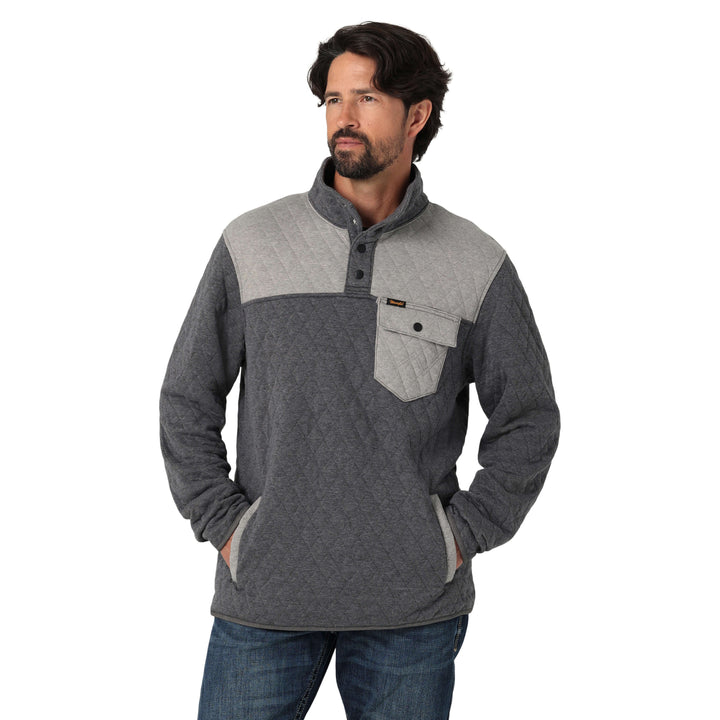 Front View Wrangler | 1/4 Snap Grey Pullover