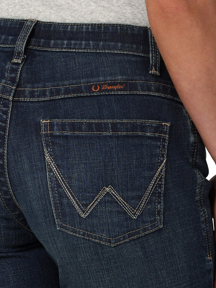 back pocket detail Wrangler | Jade Mid-Rise Relaxed Jean
