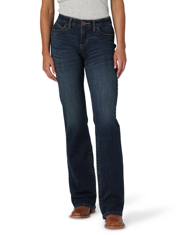 front view Wrangler | Jade Mid-Rise Relaxed Jean