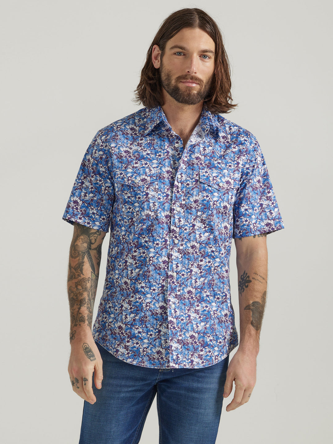 front Wrangler | 20X Competition SS Purple Print Shirt