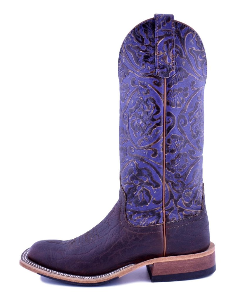 side view Anderson Bean | Rootbeer Yeti/Grape Antique Tool Ladies Boot