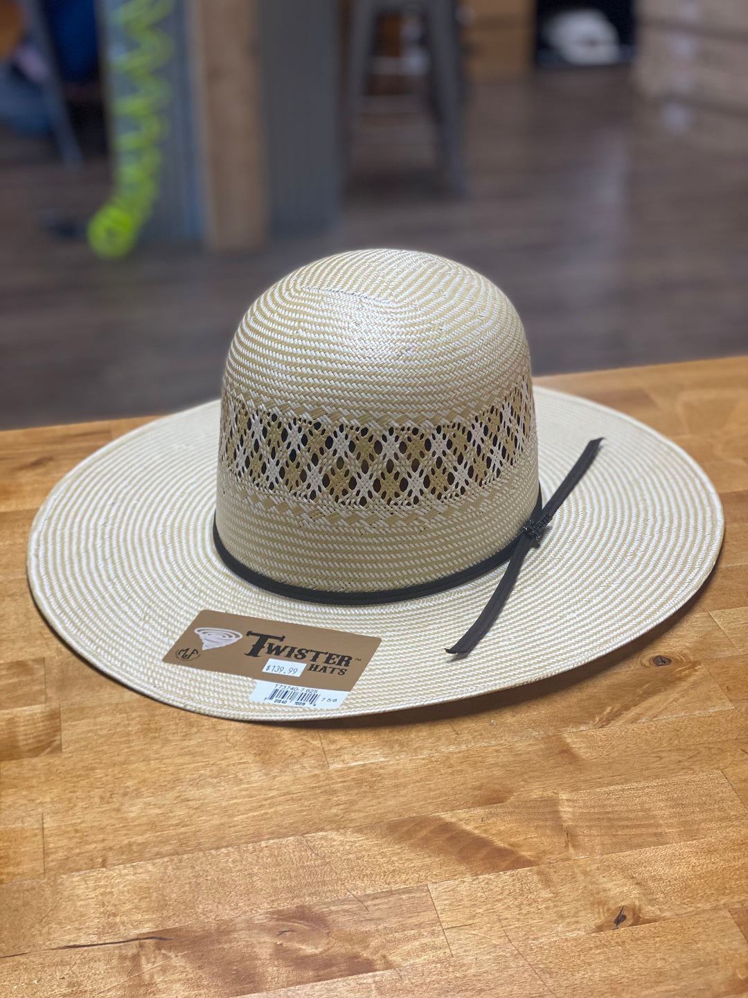 Twister | 20X Shantung Open Vented 4" Straw Hat