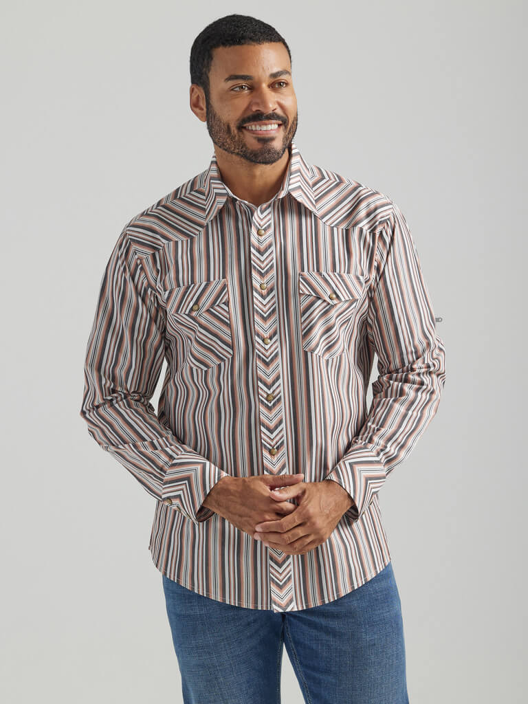 Wrangler | Silver Edition Classic Fit Copper LS Striped Shirt