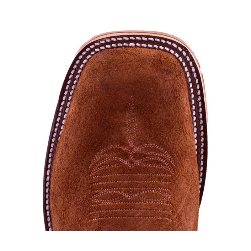 Top view toe shape Anderson Bean Brown Mule Boot