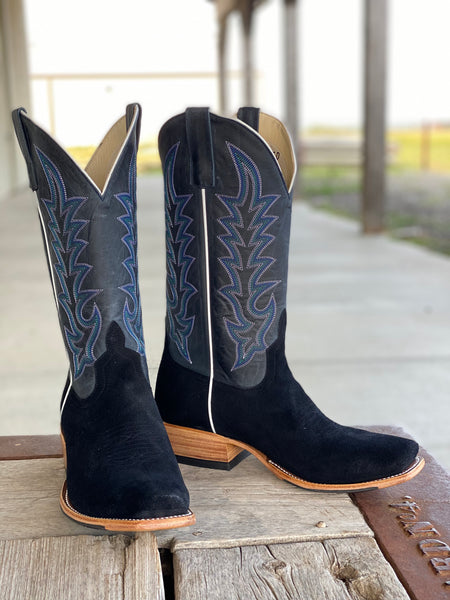 Horse Power Top Hand | Black Suede Boot – Outpost Western Store display picture 1
