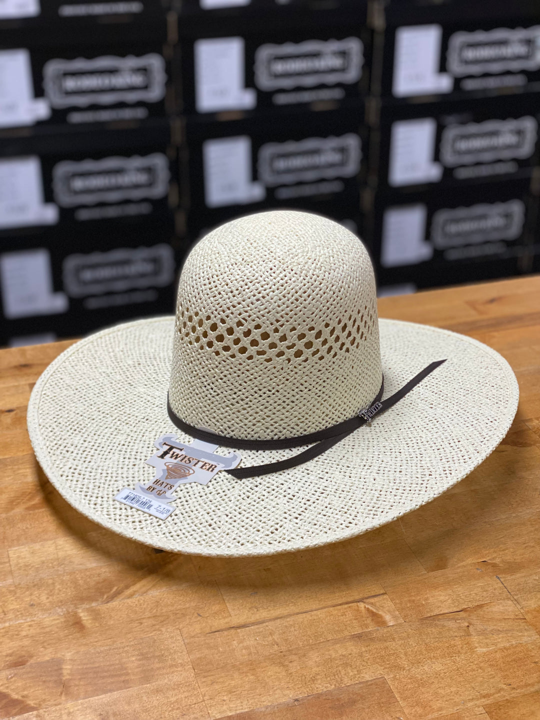 Twister | Jute 4 1/2'' Brim Open Crown Straw Hat