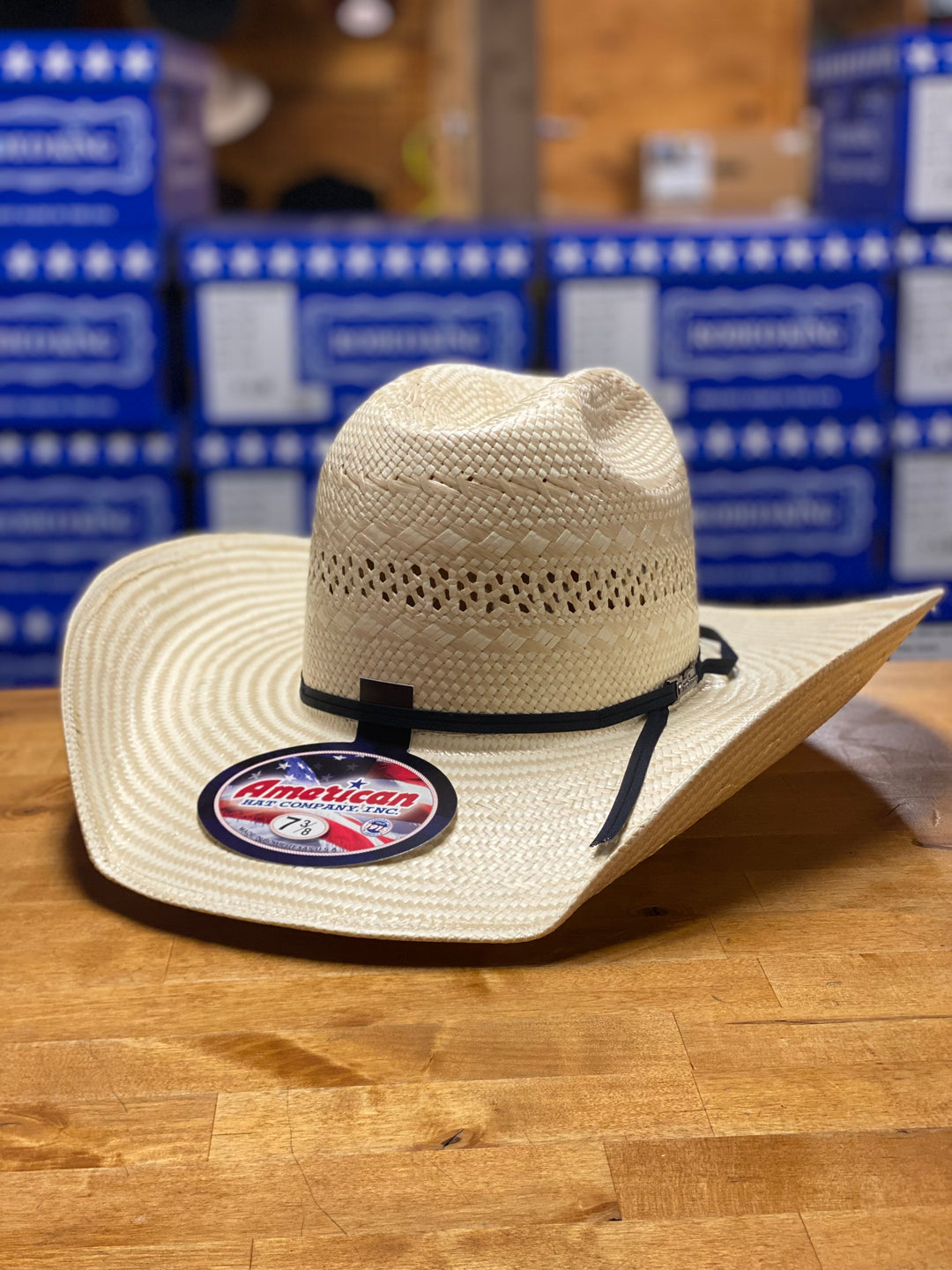 American Hat Co. | 845 Poli Rope 4 1/2" Straw | Navy Cord