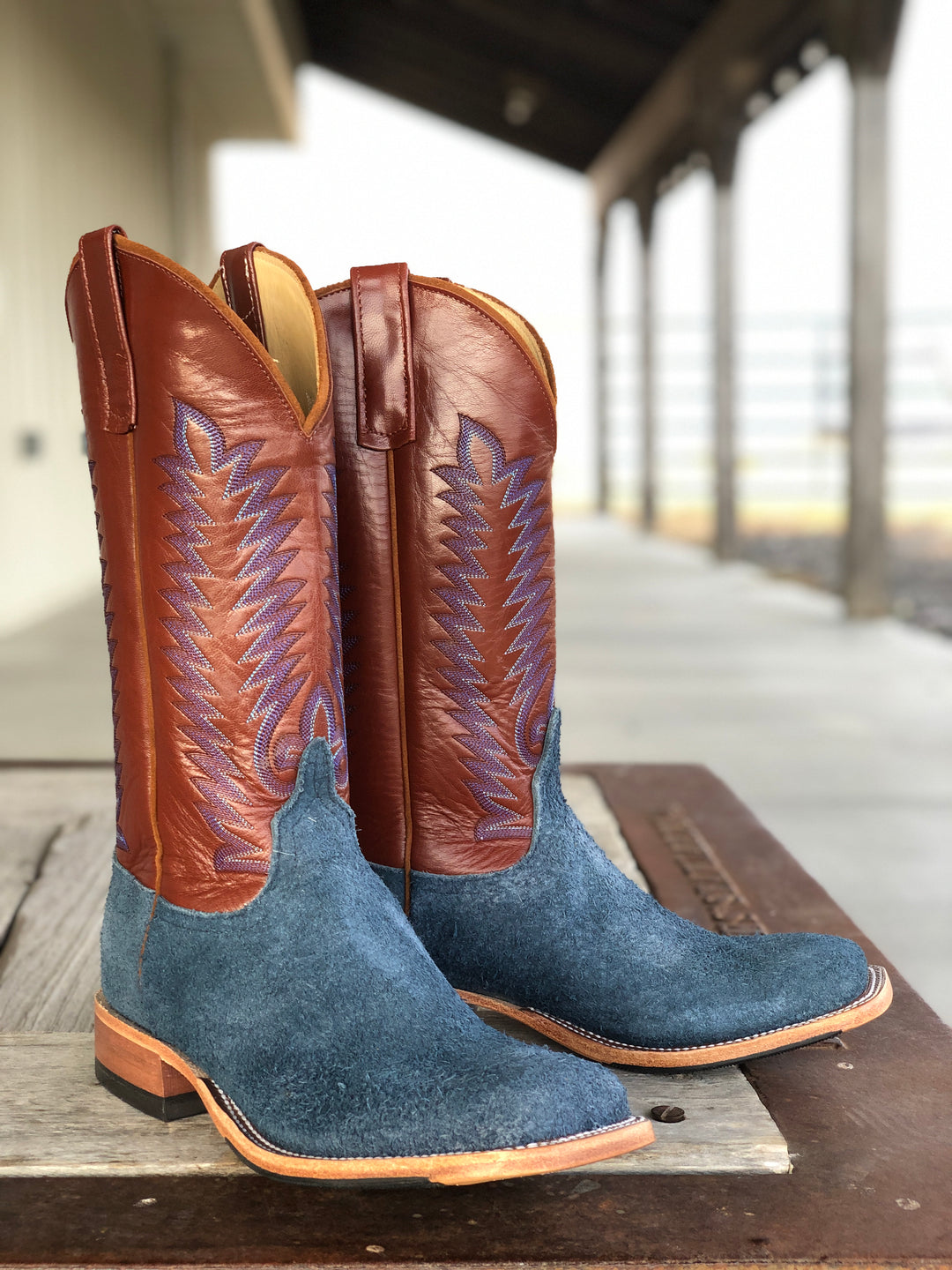 Anderson Bean | Indigo Navajo Bison Boot
