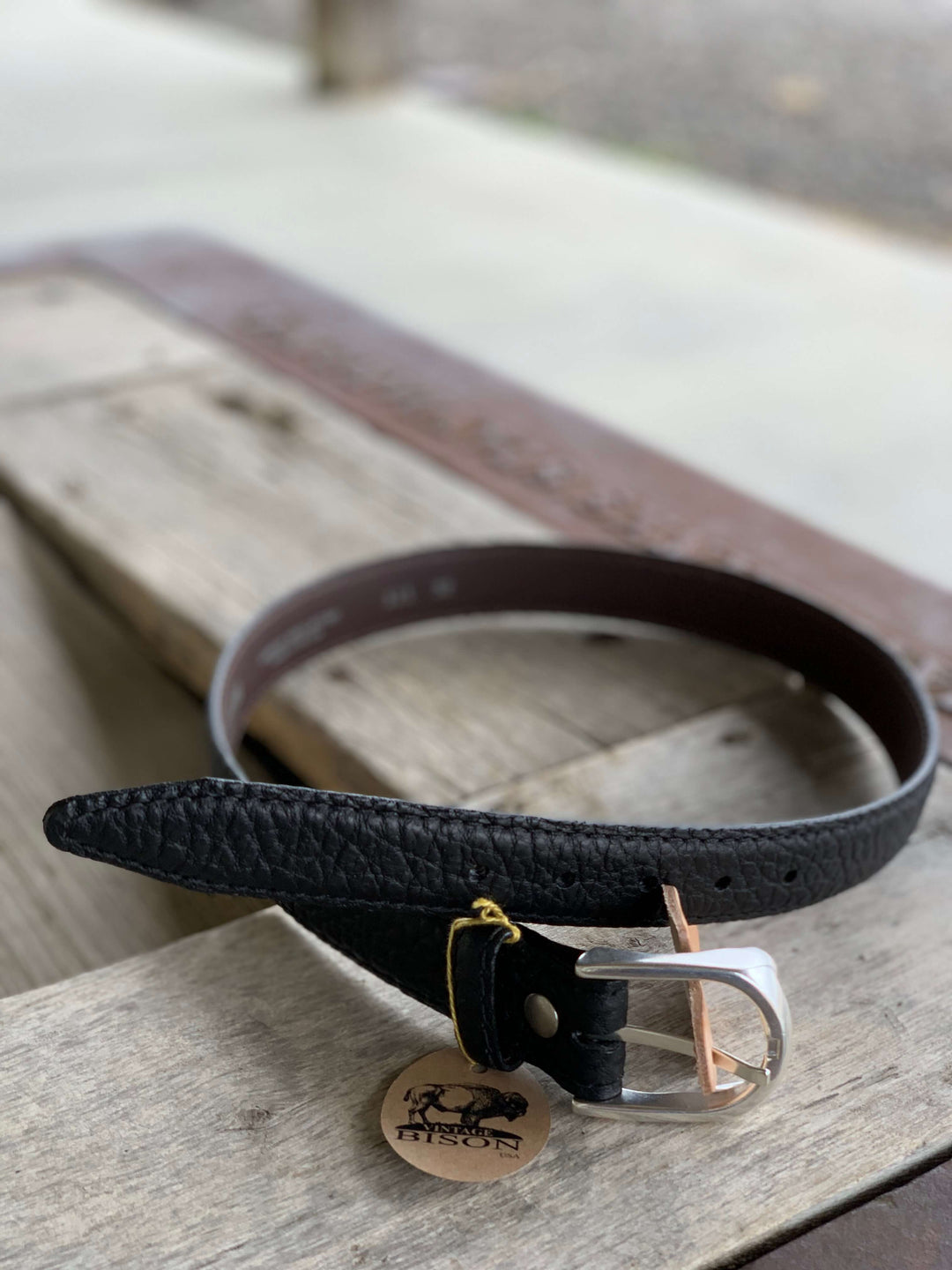 Vintage Bison | Black Pinnacle Belt