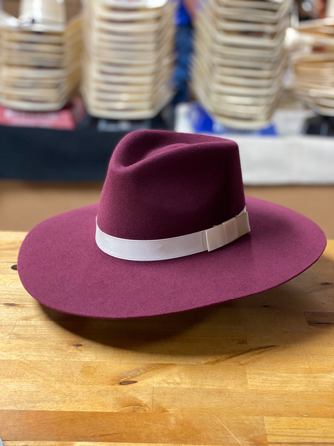 Twister | Burgundy Pinch Front Fashion Hat