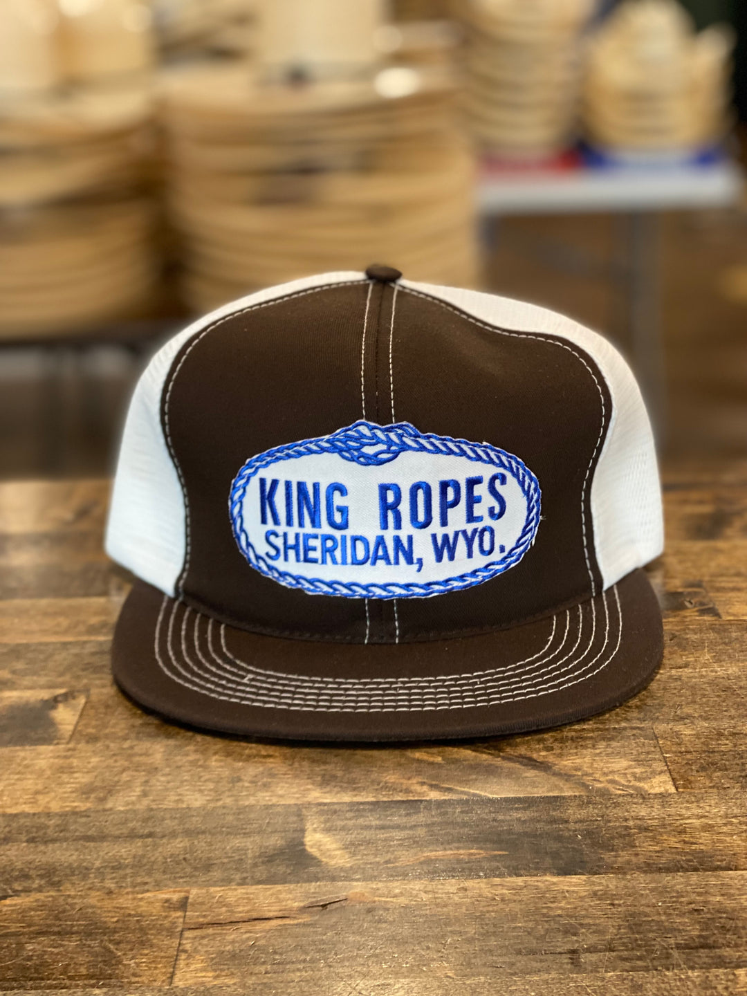 Brown/White King Ropes Mesh Trucker Cap