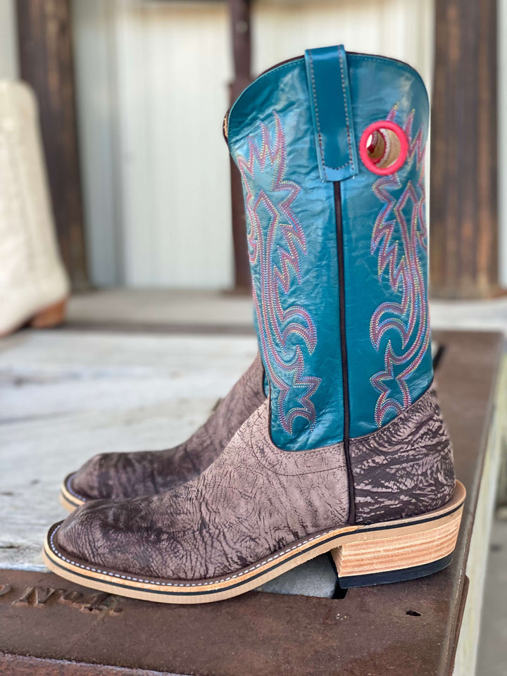 Side view Olathe Boot Co.  | Brown Washed Shoulder Boot