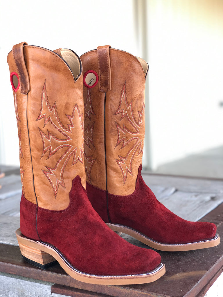 Olathe Boot Co. | Red Hot Waxy Kudu Roughout Boot – Outpost