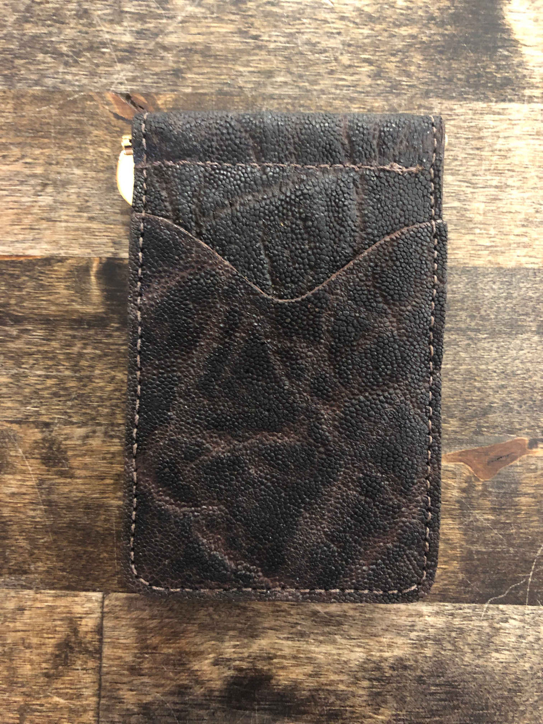 Chocolate Fenoglio Elephant Money Clip Wallet