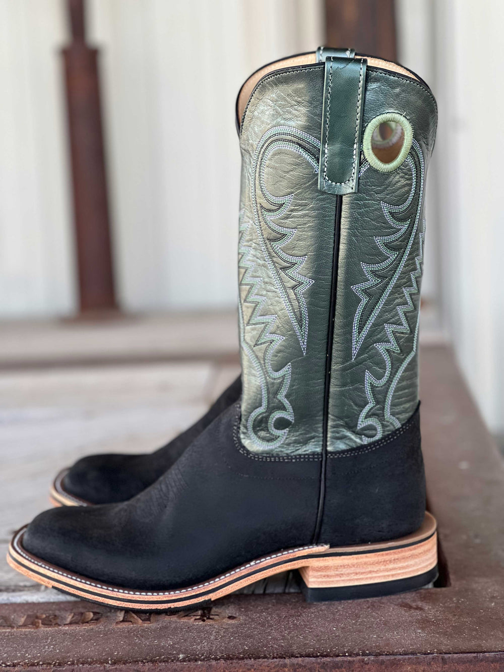 Side View Olathe Boot Co. | Black Boar Boot