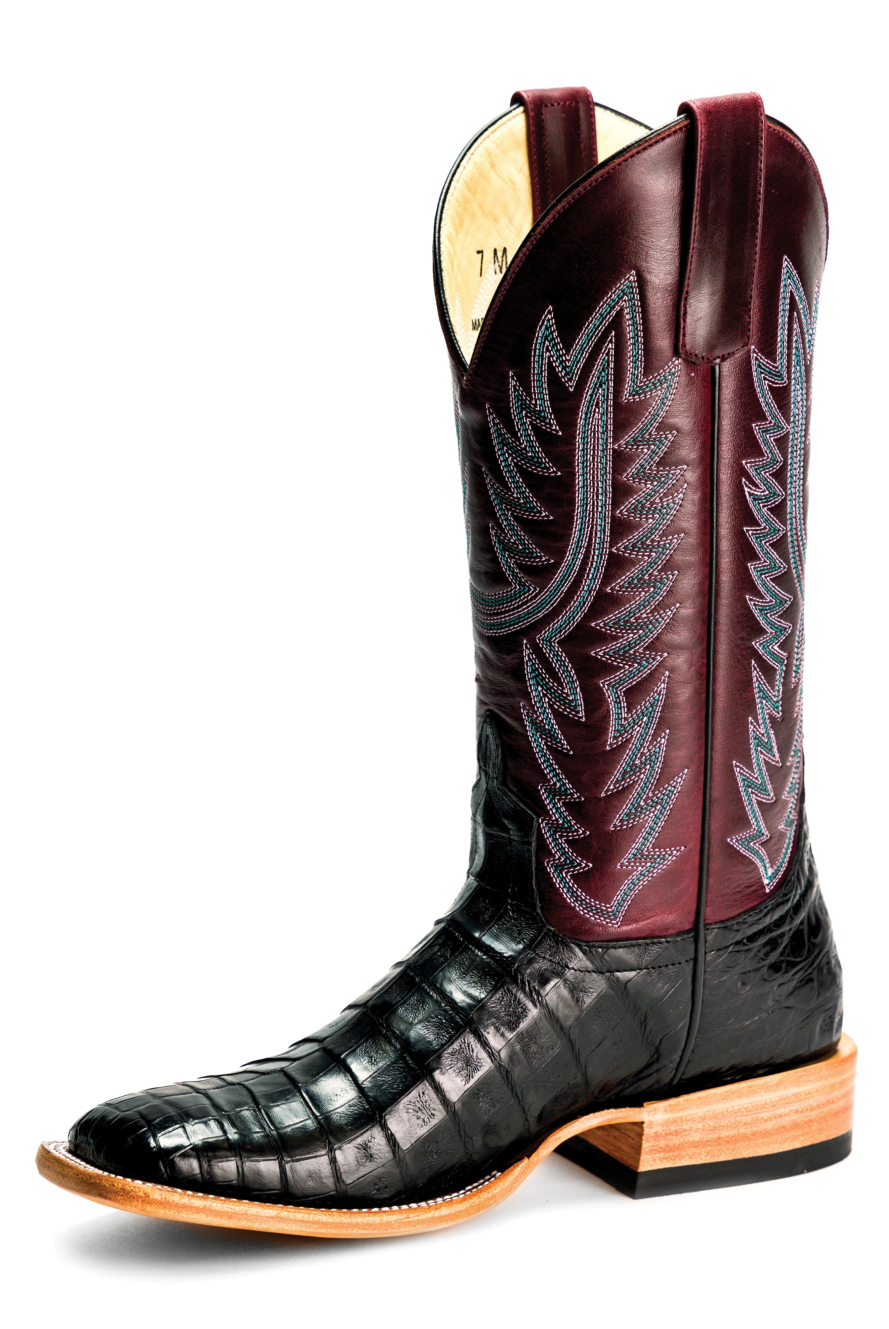 Anderson bean black hot sale caiman boots