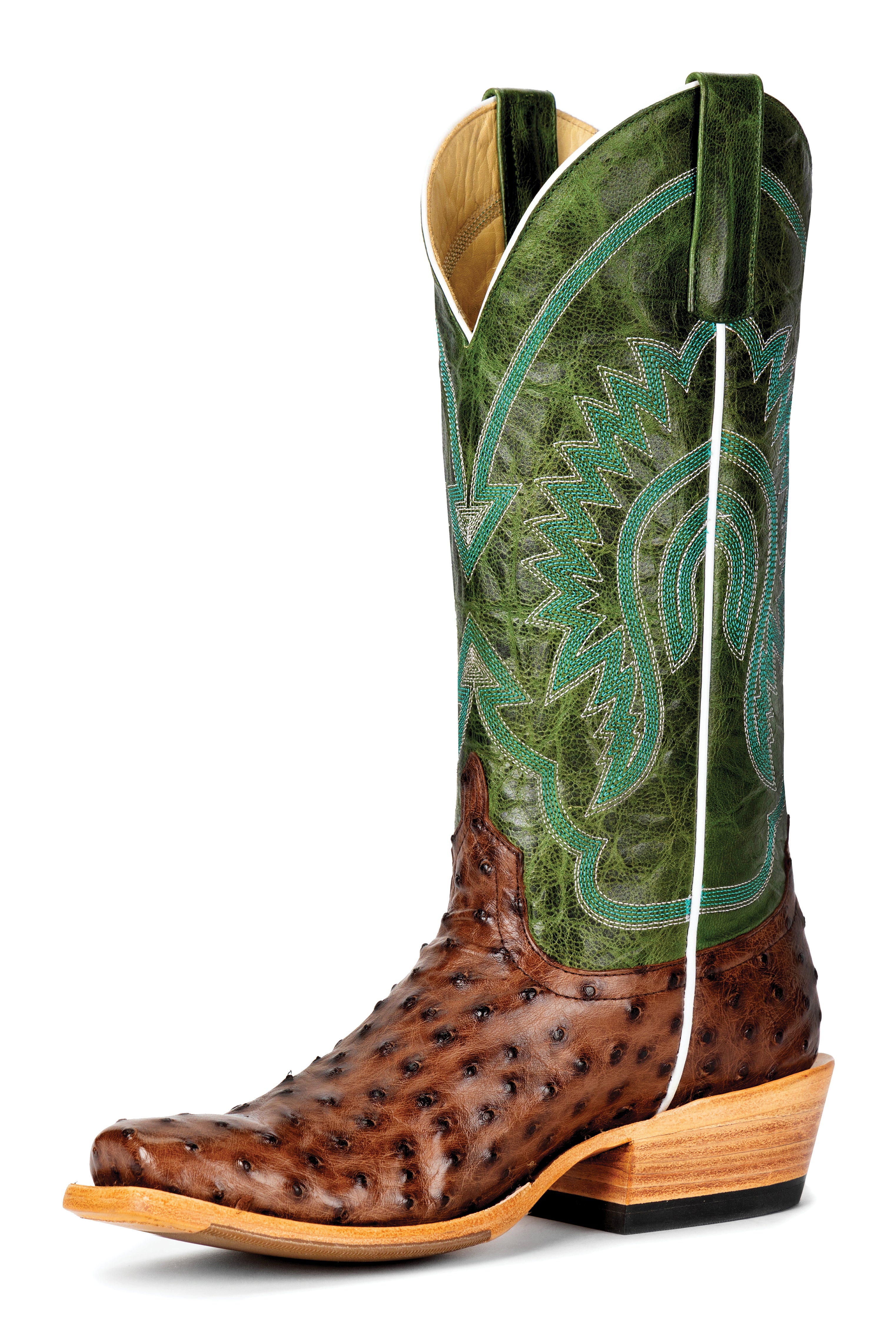 Green deals ostrich boots