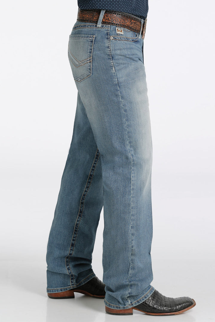 Side view Cinch | Grant Relaxed Boot Cut LT Stonewash Jean