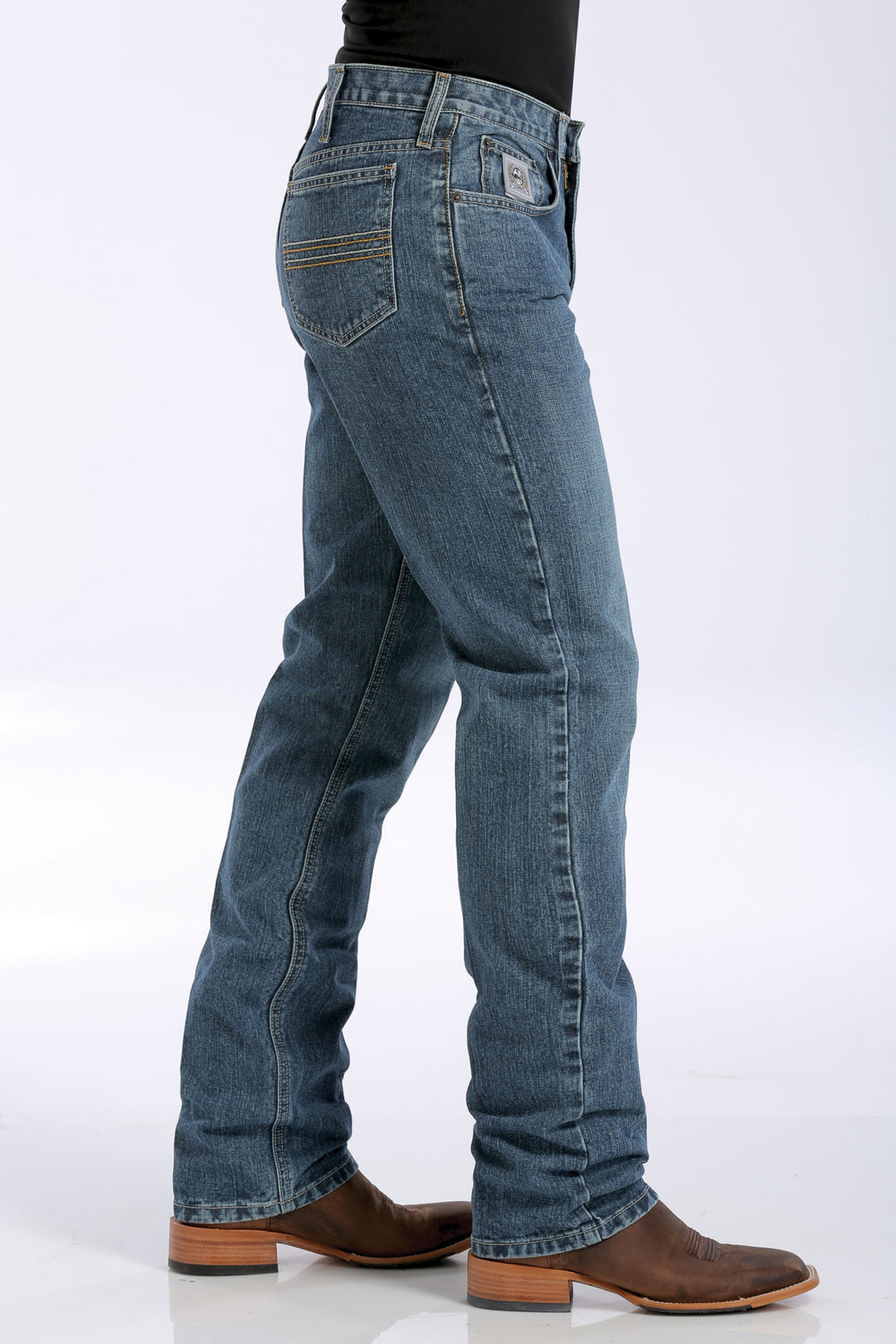 Side View Cinch | Silver Label Slim Fit Medium Stonewash Jean