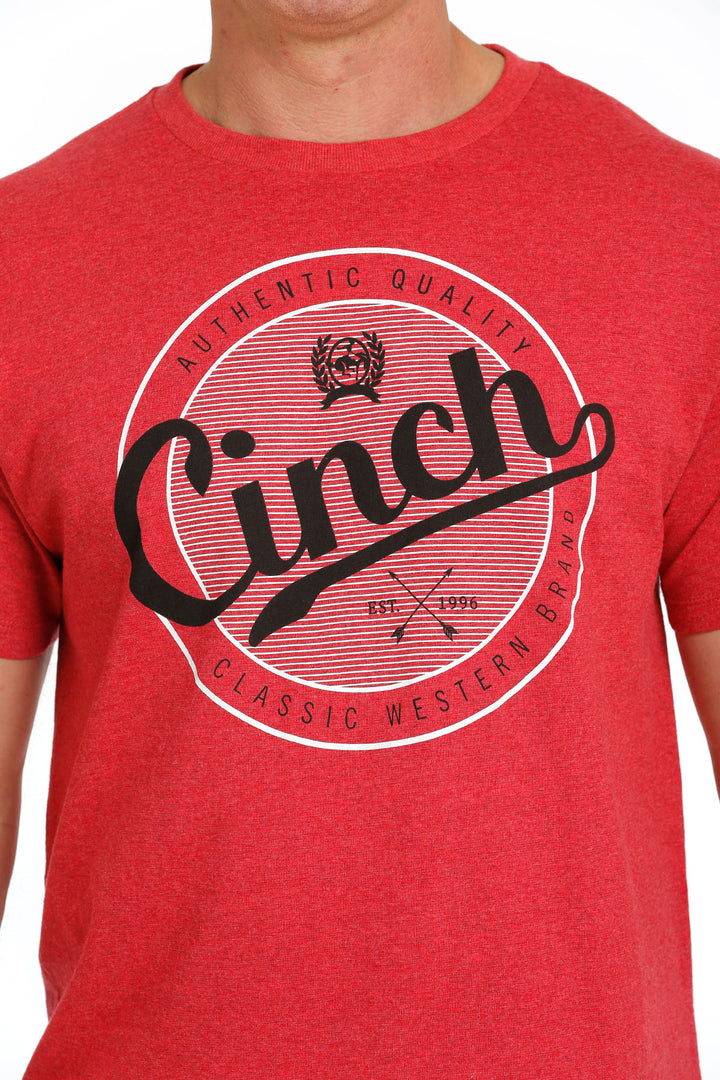 Cinch | Heather Red Logo T-Shirt