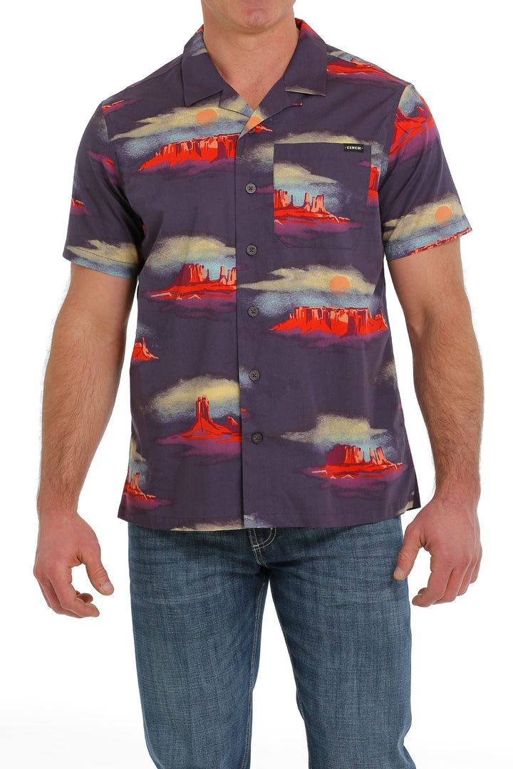 Cinch | Purple Camp Tumbleweed SS Shirt