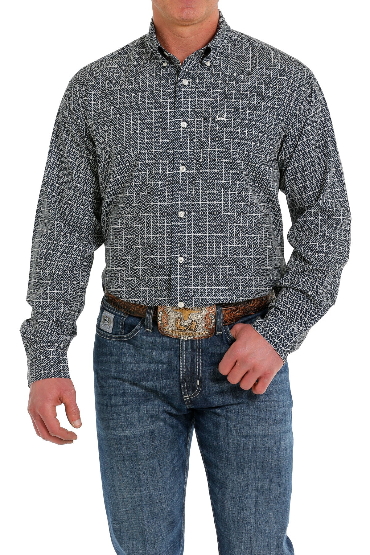 Cinch | Navy Print Arenaflex LS Shirt – Outpost Western Store