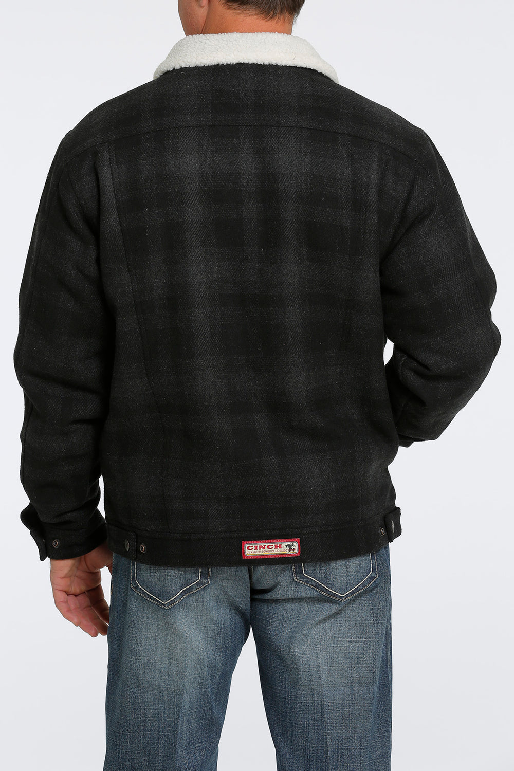 Back View Cinch | Black Concealed Carry Trucker Jacket