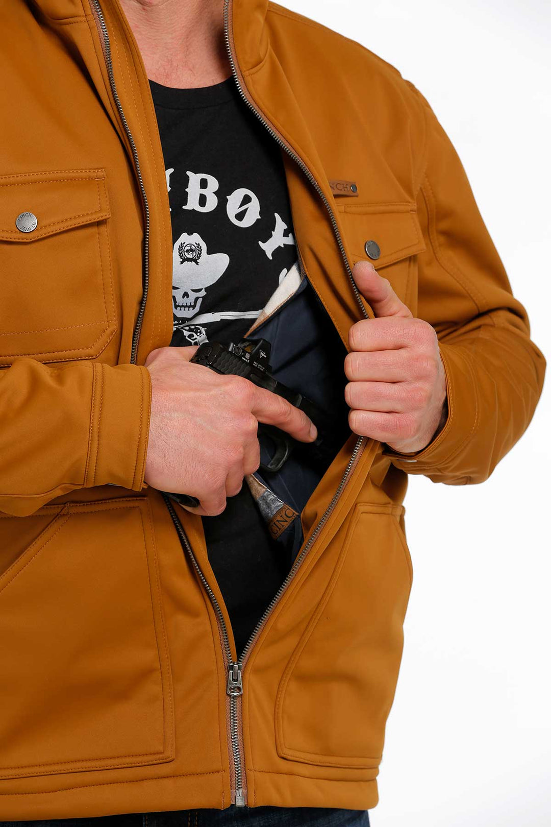 Concealed Carry Pocket Cinch | Copper Concealed Carry Jacket