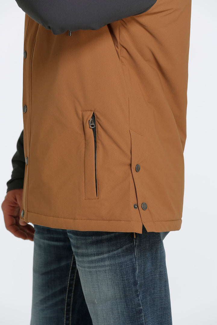 Pocket View Cinch | Brown Ski Coat