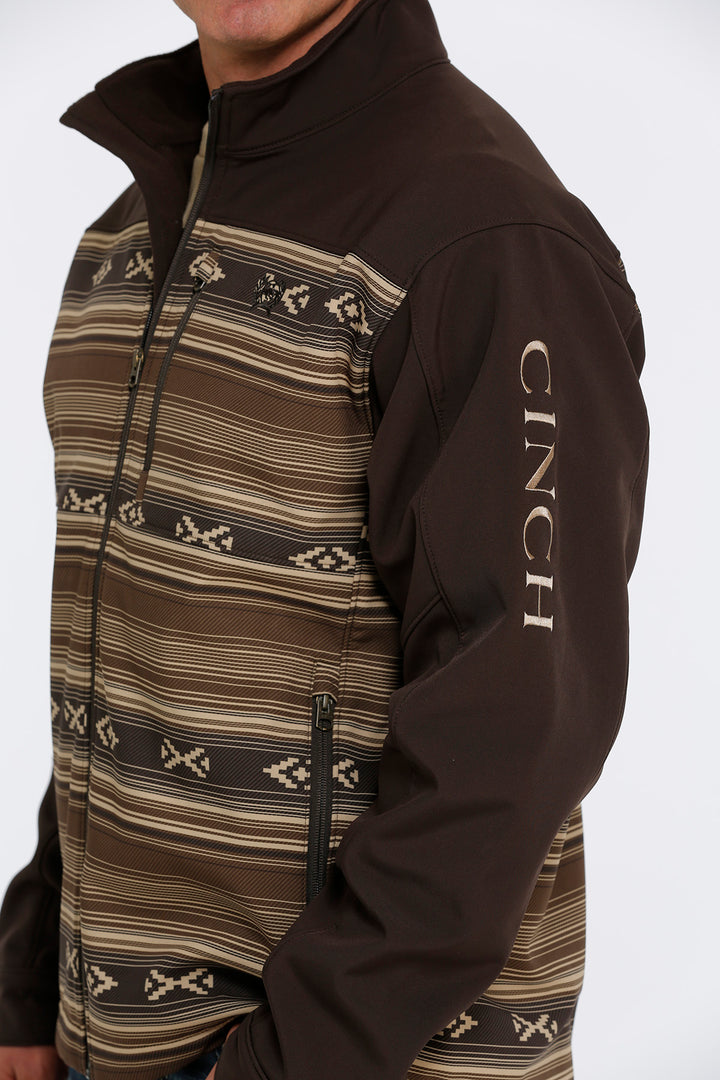 Cinch | Brown Color Blocked Bonded Jacket