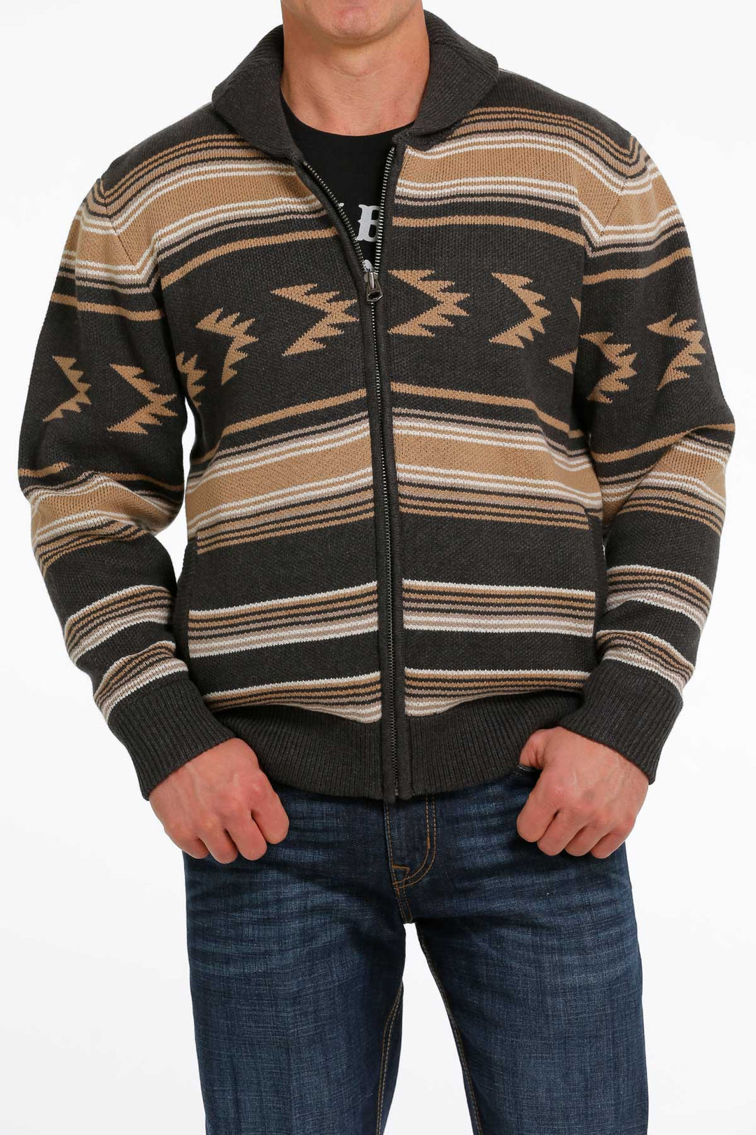 Cinch | Charcoal Zip Sweater