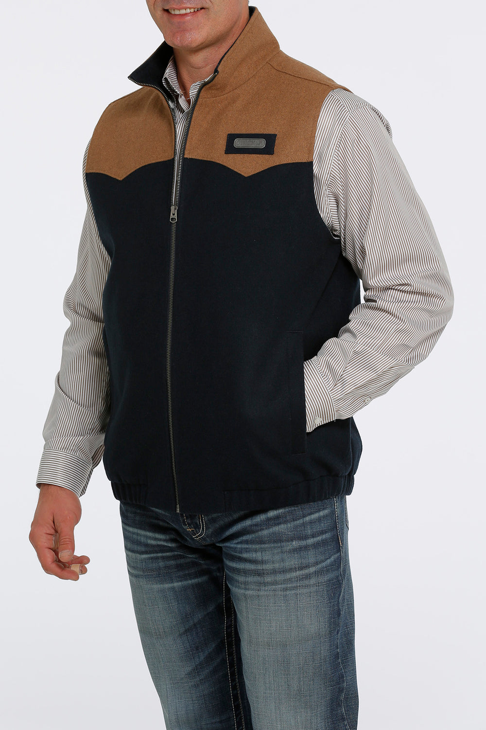 side viewCinch | Navy Poly Wool Concealed Carry Vest