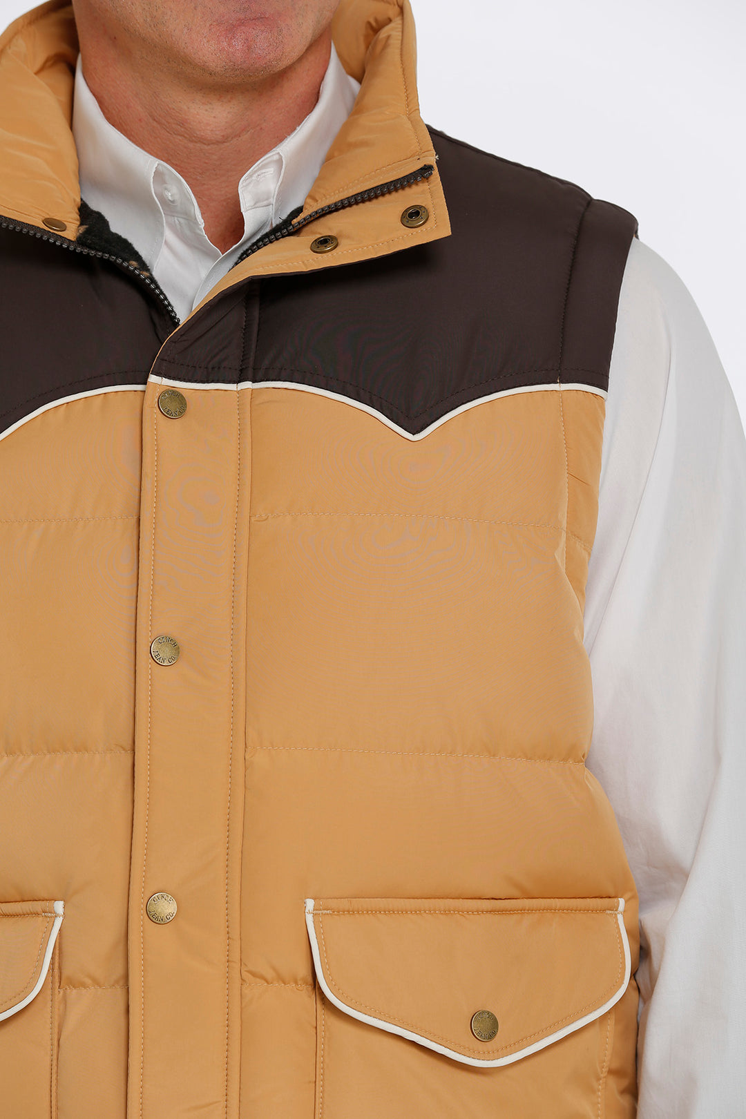 Close Up Cinch | Gold Quilted Vest