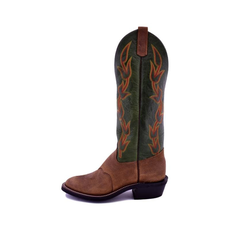 Side View Olathe Boot Co. | Brown Oiled Pig DayHand Boot