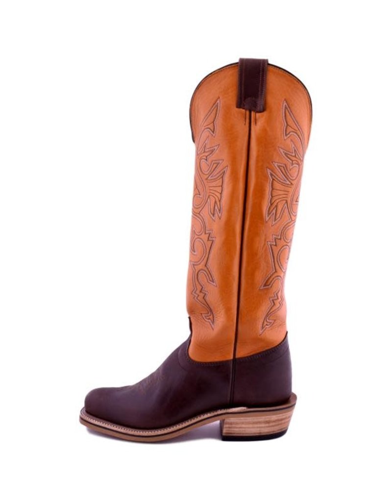 side view Olathe Boot Co. | Pull Up Buffalo Boot