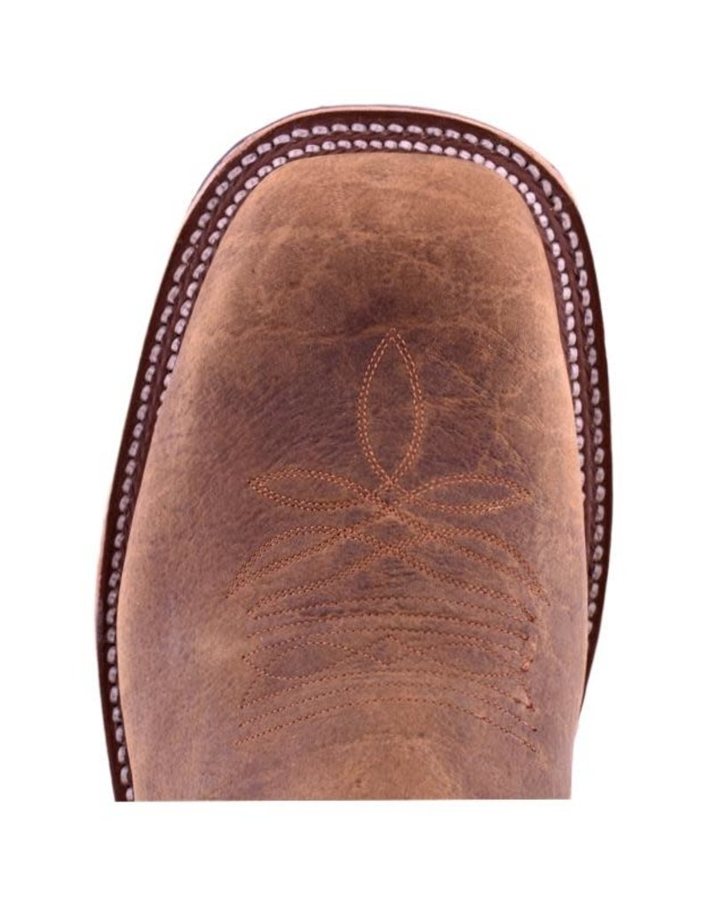 Top View  Olathe Boot Co. | Natural Brahma Bison/Sangria Boot