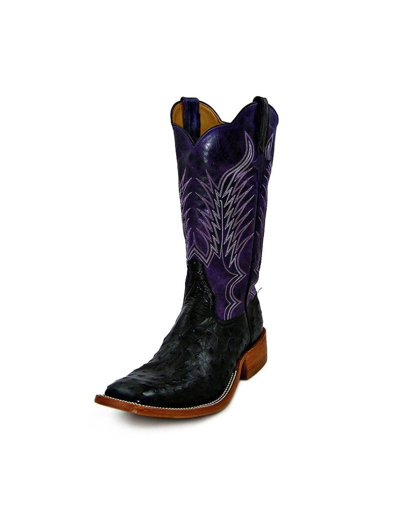 Rios of Mercedes | Black Full Quill  Ostrich Boot